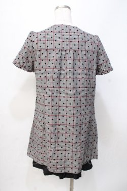 画像3: axes femme / フロッキードットレイヤード風ワンピース M 黒 Y-25-07-31-056-AX-OP-SZ-ZY