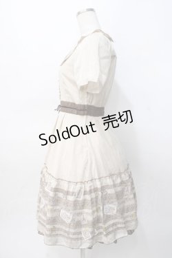 画像2: axes femme / レース×スタンププリントワンピース M 生成り Y-25-07-31-057-AX-OP-SZ-ZY