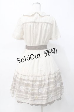 画像3: axes femme / レース×スタンププリントワンピース M 生成り Y-25-07-31-057-AX-OP-SZ-ZY