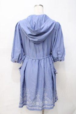 画像3: axes femme / 裾刺繍フーディーワンピース M サックス Y-25-07-31-058-AX-OP-SZ-ZY