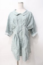 画像1: axes femme / ウエストタック入りチュニ  グリーン Y-25-07-31-059-AX-OP-SZ-ZT115 (1)