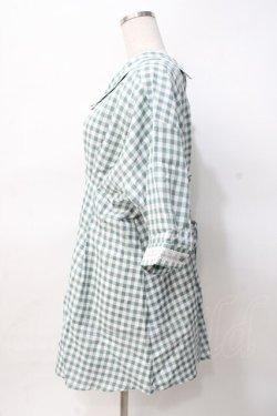 画像2: axes femme / ウエストタック入りチュニ  グリーン Y-25-07-31-059-AX-OP-SZ-ZY