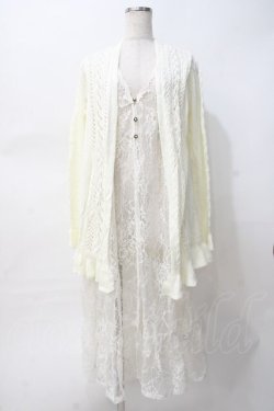 画像1: axes femme / レイヤード風デザインカーディガン  生成り Y-25-07-31-060-AX-TO-SZ-ZY