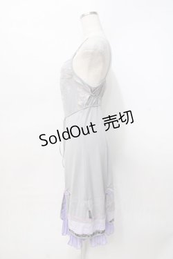 画像2: Ozz oneste / 桜刺繍チャイナキャミワンピース  グレー×ラベンダー Y-25-07-31-061-OO-OP-SZ-ZY