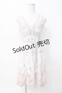 OZZ ANGELO / 鍵チェーン柄ワンピース  オフ Y-25-07-31-062-OO-OP-SZ-ZY