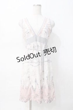 画像1: OZZ ANGELO / 鍵チェーン柄ワンピース  オフ Y-25-07-31-062-OO-OP-SZ-ZY