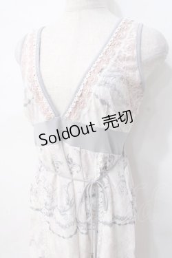 画像4: OZZ ANGELO / 鍵チェーン柄ワンピース  オフ Y-25-07-31-062-OO-OP-SZ-ZY