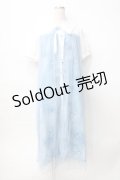 axes femme / ソーダ柄シャツワンピース Ｍ サックス Y-25-07-31-063-AX-OP-SZ-ZI