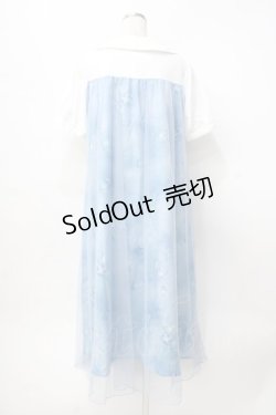 画像3: axes femme / ソーダ柄シャツワンピース M サックス Y-25-07-31-063-AX-OP-SZ-ZI