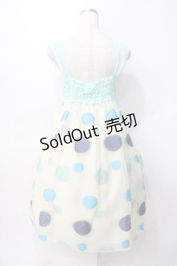 画像3: Emily Temple cute / カラフルドットオーガンジーノースリーブワンンピース  サックス Y-25-07-31-072-ET-OP-SZ-ZY