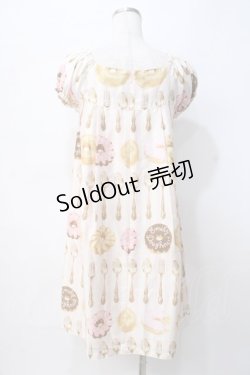 画像3: Emily Temple cute / カトラリー＆ドーナツプリントワンピース  ピンク Y-25-07-31-075-ET-OP-SZ-ZY