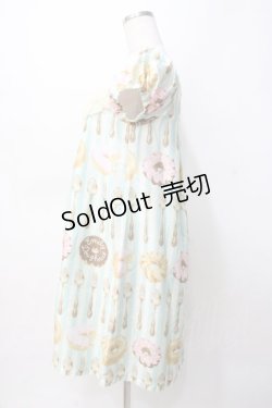 画像2: Emily Temple cute / カトラリー＆ドーナツプリントワンピース  ミント Y-25-07-31-076-ET-OP-SZ-ZY