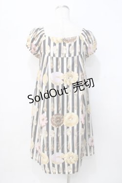 画像3: Emily Temple cute / カトラリー＆ドーナツプリントワンピース  黒 Y-25-07-31-077-ET-OP-SZ-ZY