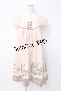 画像1: Emily Temple cute / チョコ&ぬいぐるみワンピース  ピンク Y-25-07-31-078-ET-OP-SZ-ZY