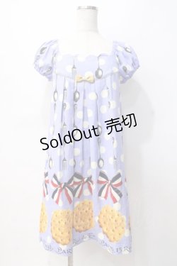 画像1: Emily Temple cute / ビスケットプリントワンピース  パープル Y-25-07-31-080-ET-OP-SZ-ZT083