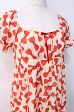 画像4: Emily Temple cute / ジョーゼットリボンワンピース  赤 Y-25-07-31-081-ET-OP-SZ-ZT182 (4)