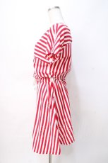 画像2: Katie / ICECREAM BORDER one-piece F レッド Y-25-07-31-084-LO-OP-SZ-ZT059 (2)