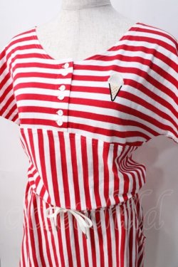 画像4: Katie / ICECREAM BORDER one-piece F レッド Y-25-07-31-084-LO-OP-SZ-ZY