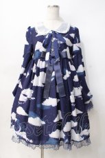 画像1: Angelic Pretty / Misty Skyワンピース  紺 Y-25-07-31-087-AP-OP-SZ-ZY (1)