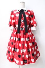 Angelic Pretty / Dolly Heartワンピース  赤 Y-25-07-31-088-AP-OP-SZ-ZY