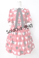 Angelic Pretty / Dolly Heartワンピース  赤 Y-25-07-31-088-AP-OP-SZ-ZY