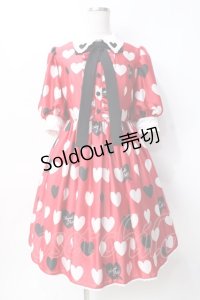 Angelic Pretty / Dolly Heartワンピース  赤 Y-25-07-31-088-AP-OP-SZ-ZY