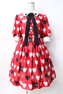 画像1: Angelic Pretty / Dolly Heartワンピース  赤 Y-25-07-31-088-AP-OP-SZ-ZY