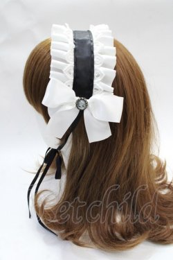 画像2: MIHO MATSUDA / ハートレースヘッドドレス（カメオ小）  黒×白 Y-25-07-31-012-GO-AC-SZ-ZY