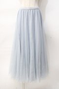 axes femme / ロングチュールスカート M サックス Y-25-07-31-093-AX-SK-SZ-ZY
