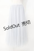 axes femme / ロングチュールスカート M サックス Y-25-07-31-093-AX-SK-SZ-ZT179