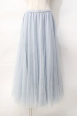 axes femme / ロングチュールスカート M サックス Y-25-07-31-093-AX-SK-SZ-ZY
