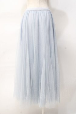 画像2: axes femme / ロングチュールスカート M サックス Y-25-07-31-093-AX-SK-SZ-ZY