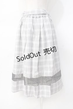 画像3: axes femme POETIQUE / スリットデザインチェックスカート  グレー Y-25-07-31-094-AX-SK-SZ-ZY