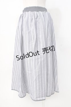 画像3: axes femme POETIQUE / リボンベルトストライプスカート  紺 Y-25-07-31-095-AX-SK-SZ-ZI