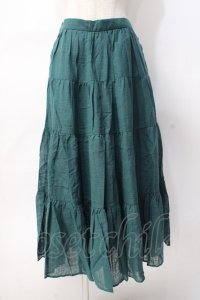 axes femme / ティアードボリューミースカート  グリーン Y-25-07-31-096-AX-SK-SZ-ZT011