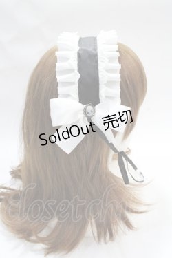 画像4: MIHO MATSUDA / ハートレースヘッドドレス（カメオ小）  黒×白 Y-25-07-31-012-GO-AC-SZ-ZY