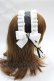 画像4: MIHO MATSUDA / ハートレースヘッドドレス（カメオ小）  黒×白 Y-25-07-31-012-GO-AC-SZ-ZY (4)