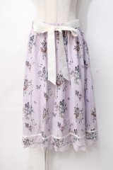axes femme / パピヨンフルールプリントスカート  ラベンダー Y-25-07-31-097-AX-SK-SZ-ZY