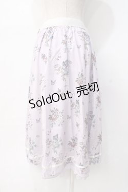 画像3: axes femme / パピヨンフルールプリントスカート  ラベンダー Y-25-07-31-097-AX-SK-SZ-ZY