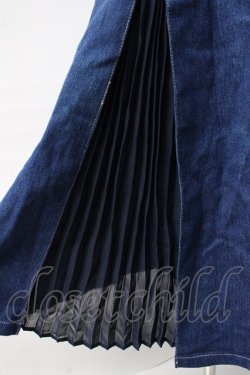 画像4: axes femme POETIQUE / サイドプリーツデニムスカート  デニム Y-25-07-31-098-AX-PA-SZ-ZY