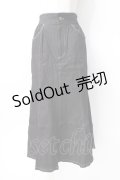 axes femme POETIQUE / サイドプリーツデニムスカート  黒 Y-25-07-31-099-AX-PA-SZ-ZY
