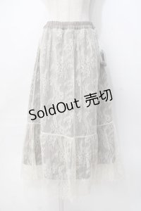 axes femme / リバーシブルレーススカート  生成り Y-25-07-31-101-AX-SK-SZ-ZY