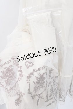 画像3: axes femme / ローズ刺繍チュールスカート  生成り Y-25-07-31-102-AX-SK-SZ-ZY