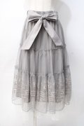axes femme / エトワールシシュウチュールスカート  グレー Y-25-07-31-104-AX-SK-SZ-ZY