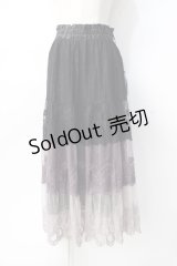 axes femme / グラデーションレーススカート  黒 Y-25-07-31-105-AX-SK-SZ-ZY