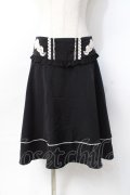 axes femme / レースアップフレアスカート M 黒 Y-25-07-31-106-AX-SK-SZ-ZY