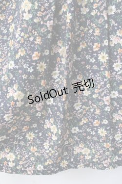 画像3: axes femme / フラワー前開きスカート  紺 Y-25-07-31-107-AX-SK-SZ-ZI