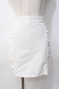 画像1: Fickle Bebe / サイドギャザースカート  白 Y-25-07-31-108-0-SK-SZ-ZY