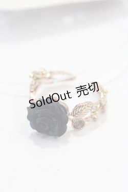 画像1: axes femme / FAVミニローズリング  黒 Y-25-07-31-002-AX-AC-SZ-ZY