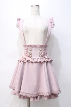 画像1: LIZ LISA / レースアップサスペンダー付スカパン 0 ピンク Y-25-07-31-112-LO-PA-SZ-ZY